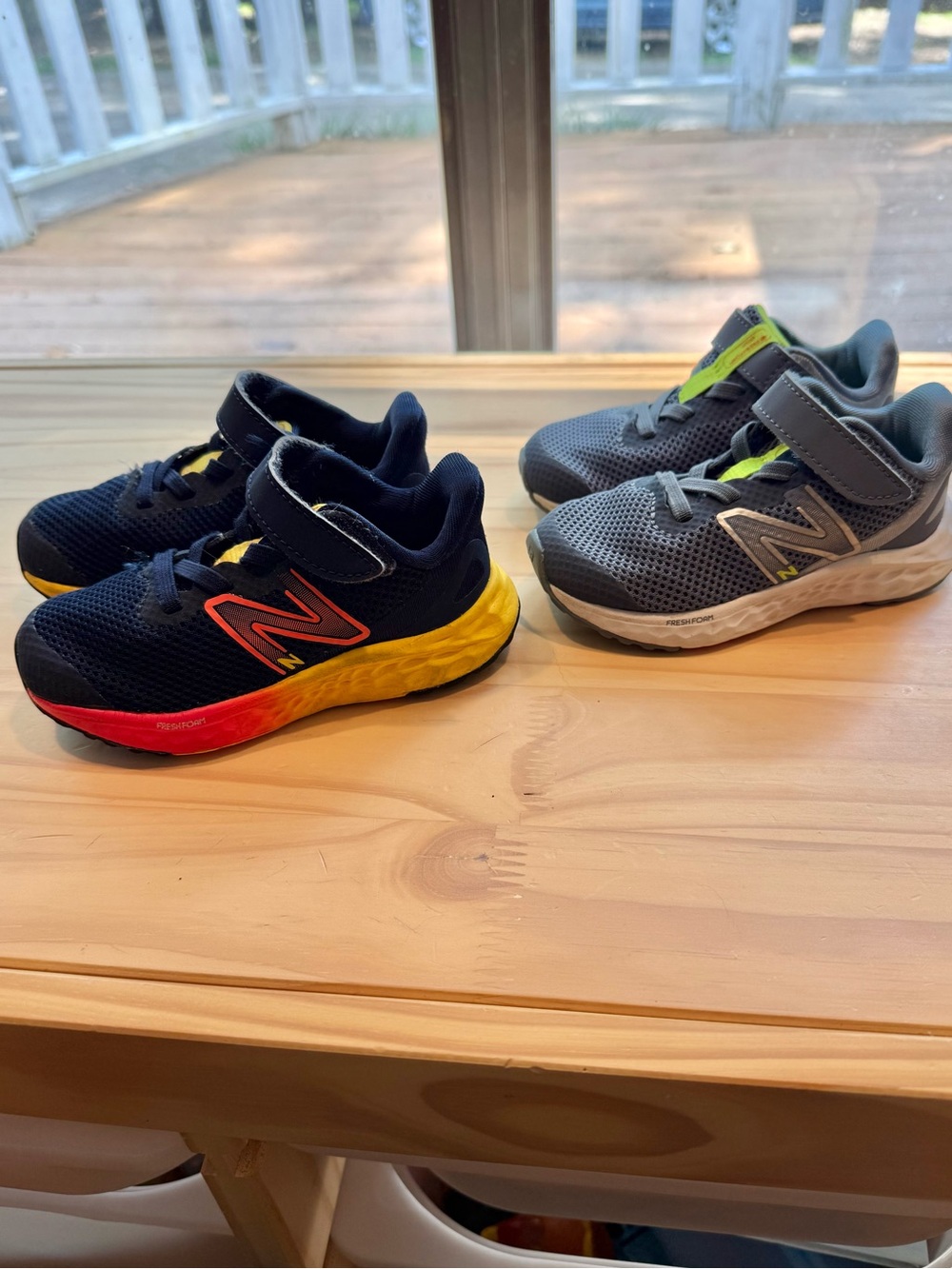Two Pairs New Balance Sneakers Size 7 Toddler Gently Used